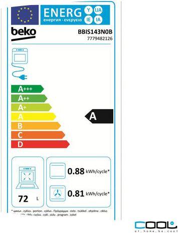 Label énergétique Beko BBIS143N0B