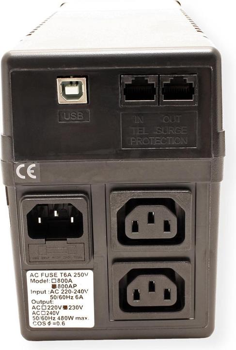 Image du produit Value Ups 800 (800 VA, 480 W, Line-interactive Onduleur)