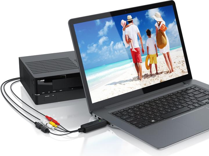 Produktbild Aplic USB Audio Video Grabber, Video Audio Wandler, Videoadapter zur Nachbearbeitung, VHS, für Windows 11 (USB 2.0, analoges Fernsehsignal)