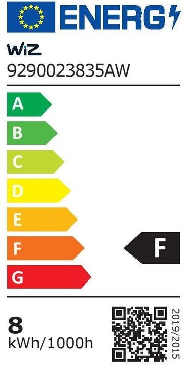 Energie-Label WiZ White (E27, 8 W, 806 lm, 1 x, F)