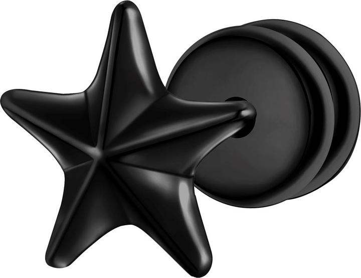 True Rebels Herren Ohrstecker Stern - 36838 (Edelstahl)