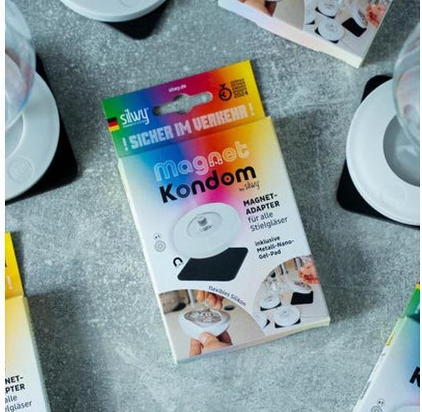 Actual product image Silwy Magnet-Kondom für Stielgläser Gelb (1 x)