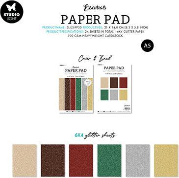 Image du produit art by marlene Bloc de papier "Vintage Christmas" 24 feuilles Essentials (190 g/m²)
