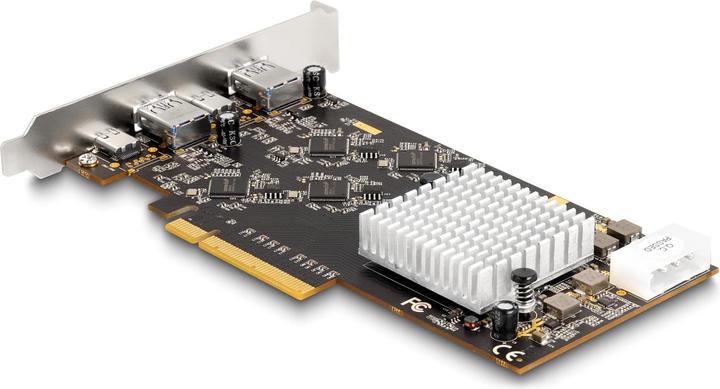 Productafbeelding Delock PCI Express x8 kaart met 2 x USB 20 Gbps USB Type-C™ aansluiting en 2 x USB 5 Gbps Type-A