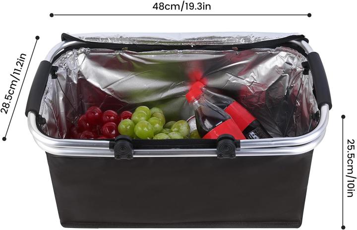 Actual product image Aokley Isolierter Picknick- und Einkaufskorb