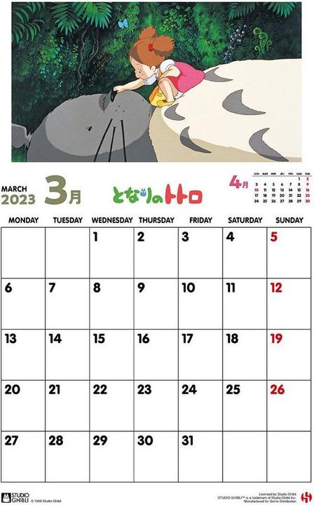 Image du produit Semic Mon Voisin Totoro calendrier 2023 *ANGLAIS* (Anglais)