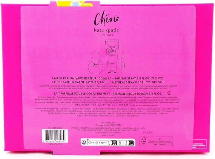 Image du produit Kate Spade Cherie 3 Pièces Eau De Parfum Coffret Cadeau pour Femmes Spray Femmes (Set parfum)