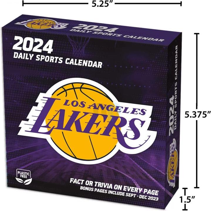 Image du produit NBA - Los Angeles Lakers - Calendrier quotidien détachable dans une boîte2024 (Espagnol, Anglais, Italien, Français, Allemand)