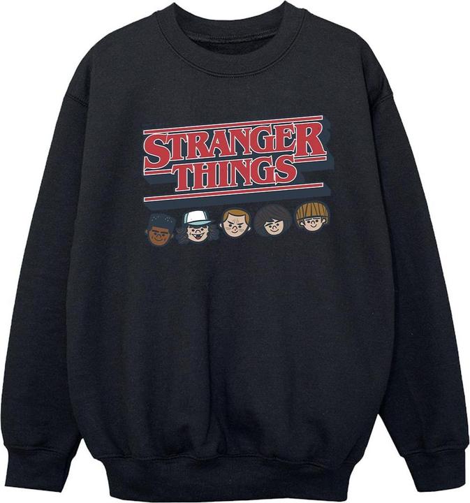 Netflix Stranger Things Caricature Logo Sweatshirt Mädchen (128)
