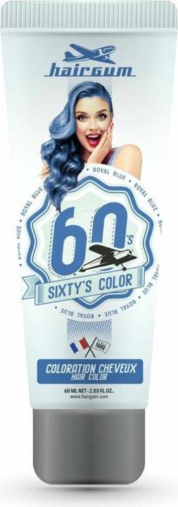 Immagine prodotto Hairgum Colore per capelli SIXTY'S COLOR #blu reale 60 ml (Blu Reale)