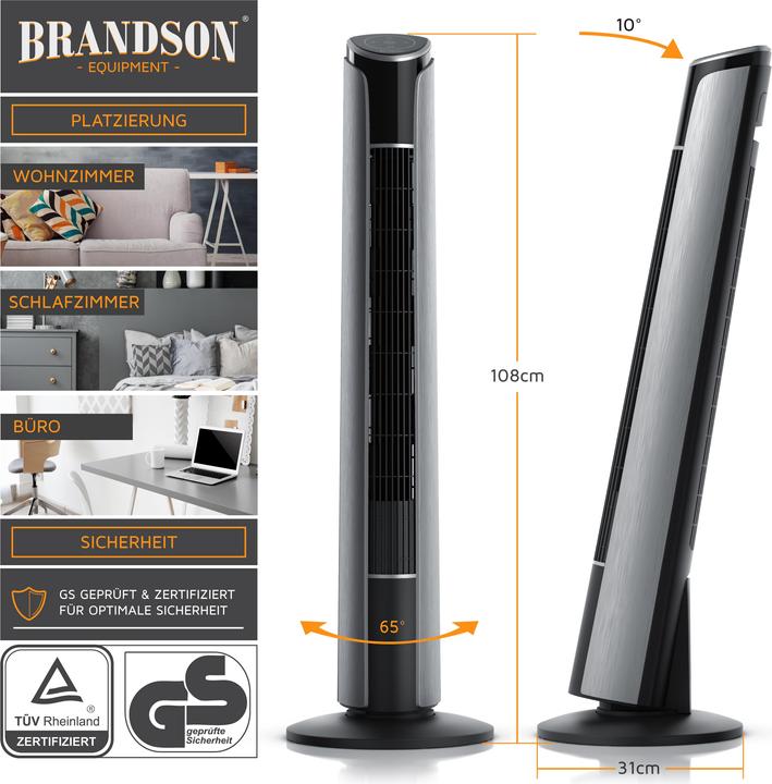 Actual product image Brandson Tower fan (52 dB)