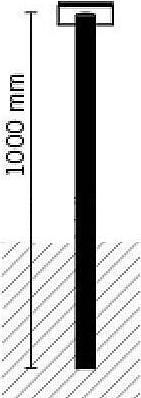 Actual product image SafePost 1000-E Tripod for setting in concrete (Metal)