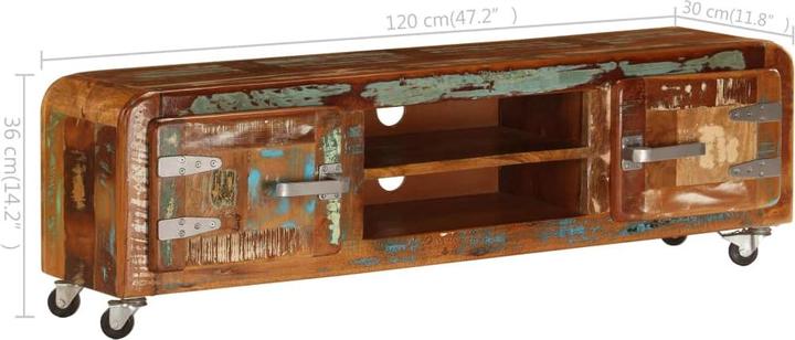 Actual product image VidaXL TV cabinet 120x30x36 cm solid reclaimed wood, material (120 x 30 x 36 cm)