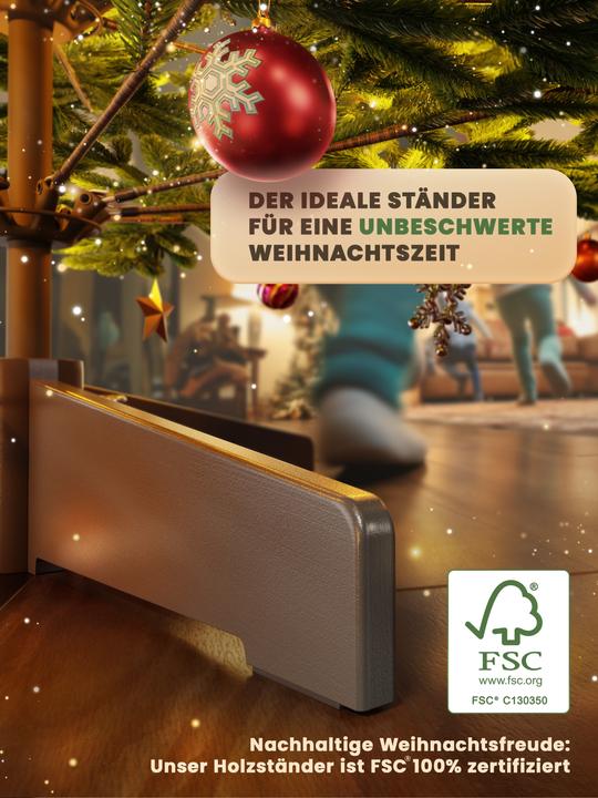 Produktbild Artitree Weihnachtsbaum 150 cm mit FSC-Holzständer (150 cm)