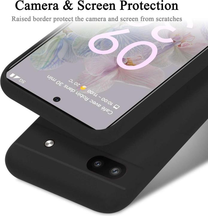Productafbeelding Cadorabo Hoesje voor Google PIXEL 6A TPU Vloeibaar Siliconen Hoesje (Google Pixel 6a)
