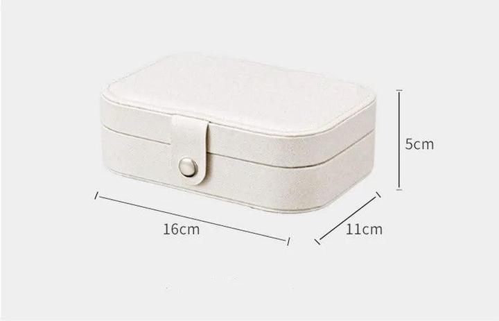 Only-Bags.Store Tragbare Schmuckschatulle, Schmuck-Organizer, Reise-Schmuckkästchen, Aufbewahrungsbox aus Leder mit