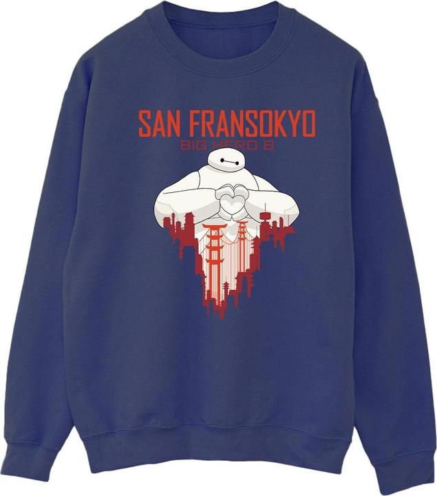 Disney Big Hero 6 Baymax San Fransokyo Heart Sweatshirt (S)