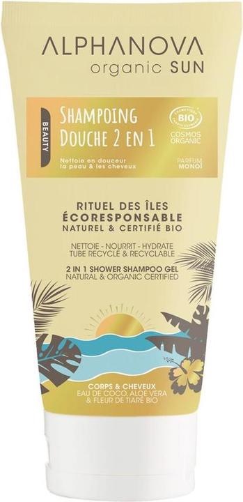 Alphanova SUN Beauty Shampooing douche 2en1 Bio (150 ml, Flüssiges Shampoo)