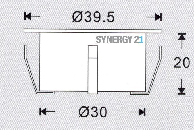 Actual product image Synergy 21 ARGOS round recessed floor spotlight minimax IP67 ww V2 (IP67)