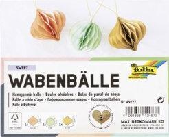 Produktbild Folia Dekoartikel mehrfarbig Wabenbälle Ø 7,0 - 8,0 cm 3 St.