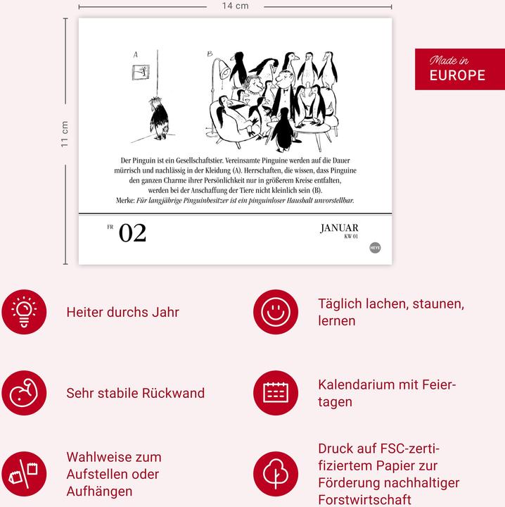 Produktbild Loriot Tagesabreisskalender 2026 (14 x 11 cm, Deutsch)