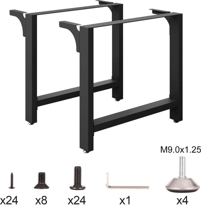 Actual product image Wiltec Table legs set 80x72cm black powder-coated Table runners Table frame