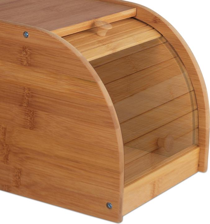 Actual product image Relaxdays Bread Bin with Rolling Lid