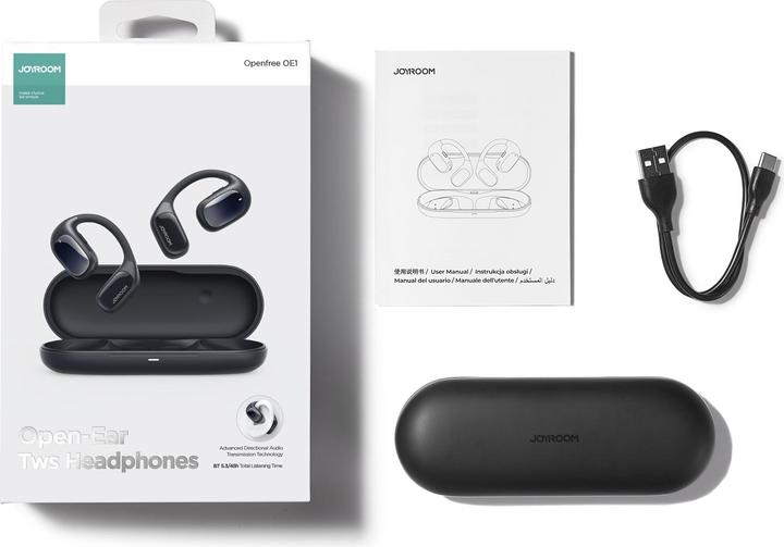 Actual product image Joyroom Openfree JR-OE1 wireless on-ear headphones - dark blue (18 h, Wireless)