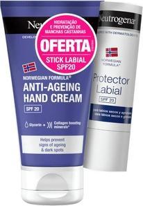 Actual product image Neutrogena Anti-Aging Hand Cream 75ml + Free Lip Balm Spf20 (75 ml)