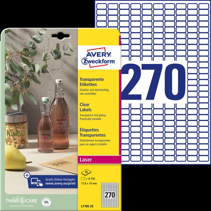 Produktbild Avery Transparente Etiketten