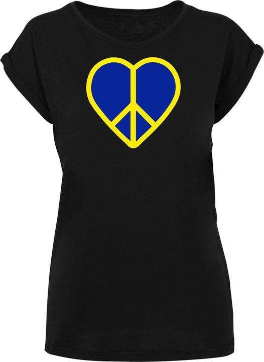 Merchcode Ladies Peace - Heart Peace Extended Shoulder T-Shirt - 161405