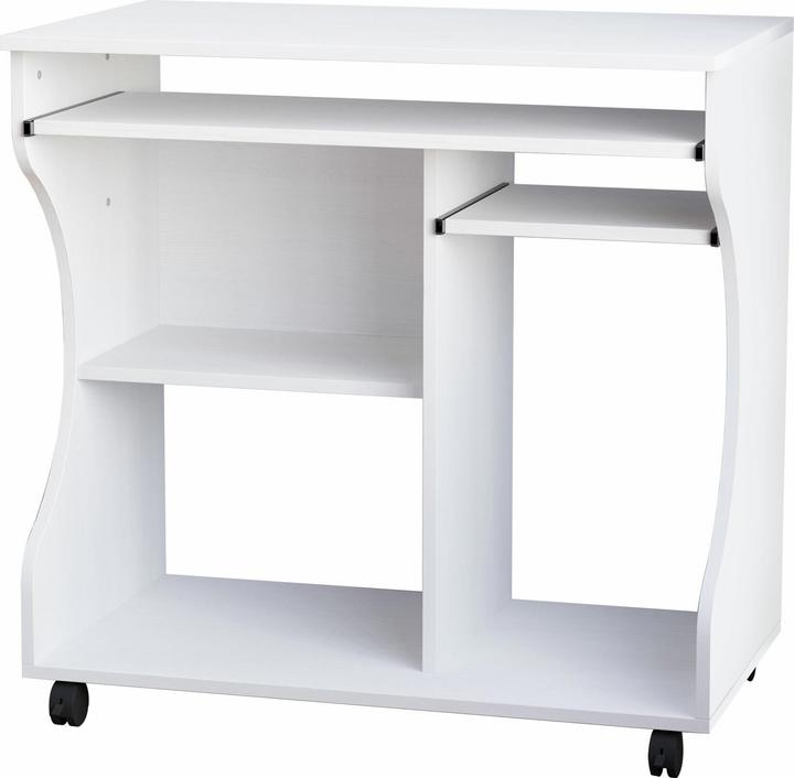 Produktbild Homcom Computertisch mit Rollen und Ablageflächen (80 x 48 x 76 cm)
