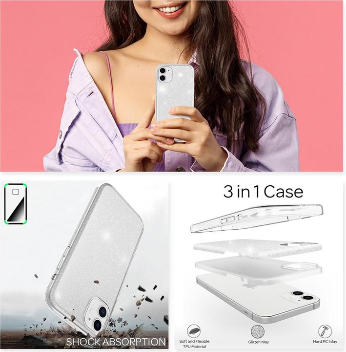 Actual product image Nalia Glitter mobile phone case (Apple iPhone 12)