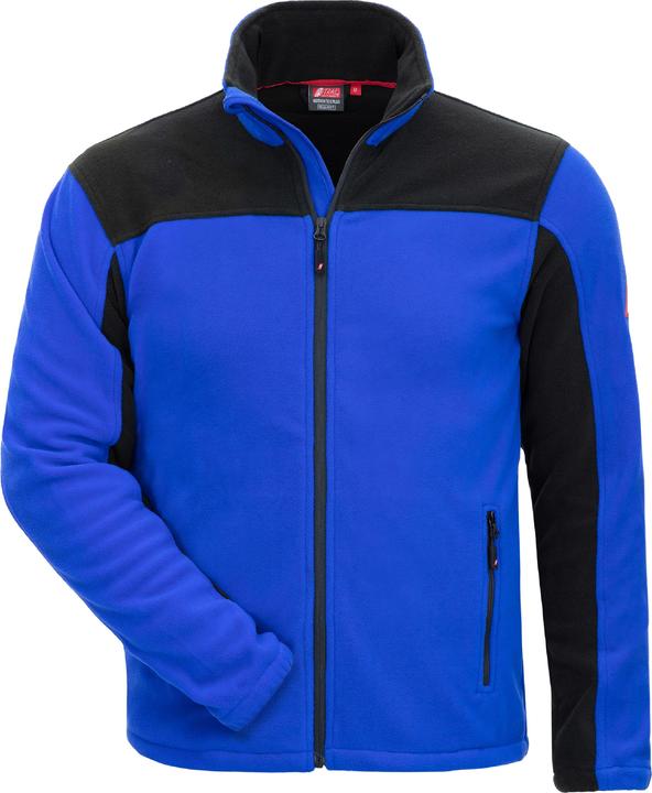 Nitras MOTION TEX PLUS, veste polaire, bleu royal / noir, 300 g/qm, grand confort grâce à un tissu spécial. (5XL)