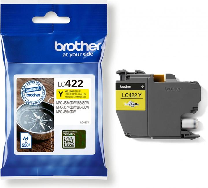 Produktbild Brother LC422Y Ink Cartridge For BH19M/B Compatible with MFC-J5340DW MFC-J5740DW MFC-J6540DW MFC-J69 (Y)