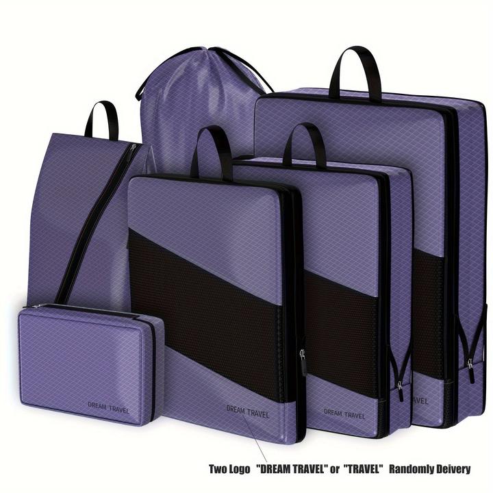 Actual product image Only-Bags.Store 6 compression packing cubes for suitcases, expandable storage bags for travelling items