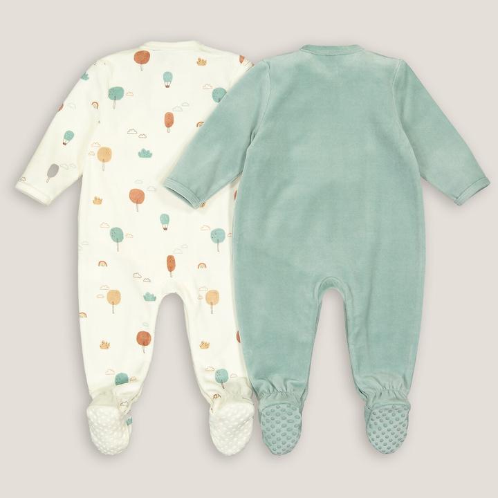 Produktbild La Redoute Collections 2er-Pack Strampler aus Samt (62)