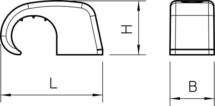 Produktbild OBO Bettermann Haft-Clip 4040 7-12mm lichtgrau ohne Nagel