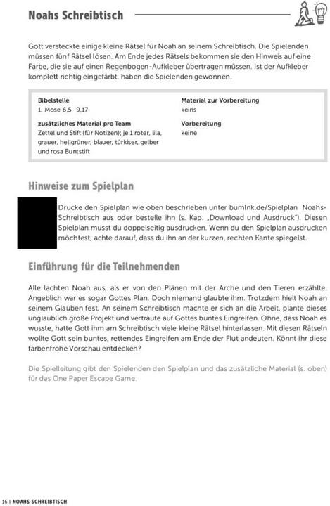 Produktbild One Paper Escape Games (Deutsch)