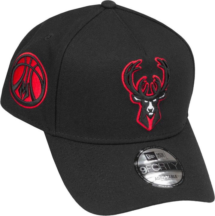 Actual product image New Era 9Forty A-Frame Snapback Cap - Milwaukee Bucks (One size)