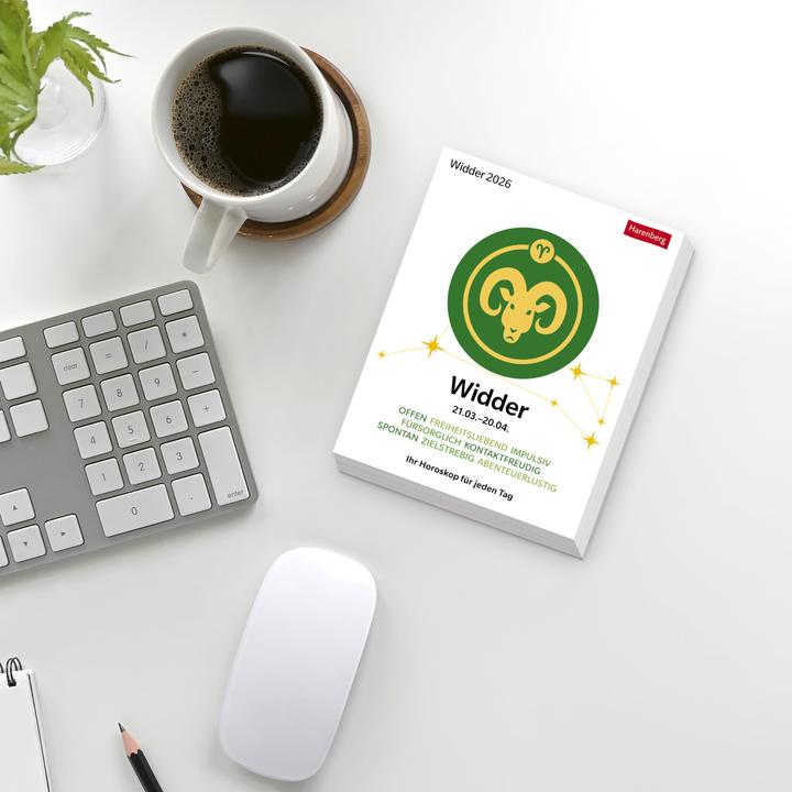 Produktbild Harenberg Widder Sternzeichenkalender 2026 - Tagesabreisskalender - Ihr Horoskop für jeden Tag (Harter Einband, Deutsch)