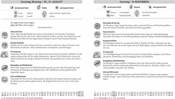 Actual product image Lunar calendar 2026 (Hardcover, German)