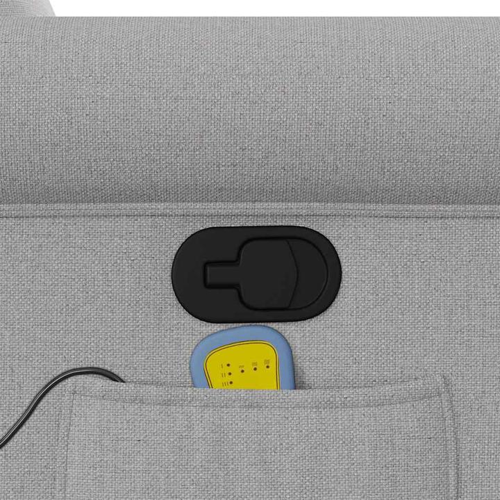 Immagine prodotto VidaXL Poltrona massaggiante in tessuto cloud grey poltrona TV massaggiante