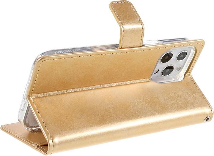 Actual product image iPhone 13 Pro - Blue Moon Leather Case Cover Cards gold (Apple iPhone 13 Pro)