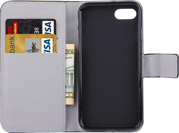Produktbild Cover-Discount iPhone SE / 8 / 7 - Leder Hülle Etui gemustert blumiges Herz