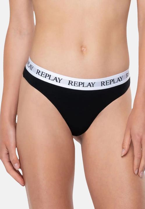 Produktbild Replay Unterhose Damen-Strings mit Logo-Bund 2er Pack (XL, 2er Pack)