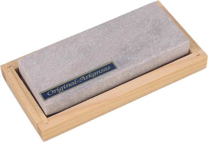Actual product image Herbertz Genuine Arkansas stone, 10 x 4 cm, in wooden box