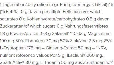 Valori nutrizionali e ingredienti Sponser Rilassati e recupera (Arancione-pesca, 1 pz., 120 g)