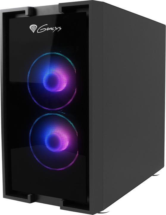 Actual product image Natec GENESIS Irid 353 ARGB - Micro Tower - PC - Acrylonitrile Butadiene Styrene (ABS) - S (ATX, Mini-ATX)