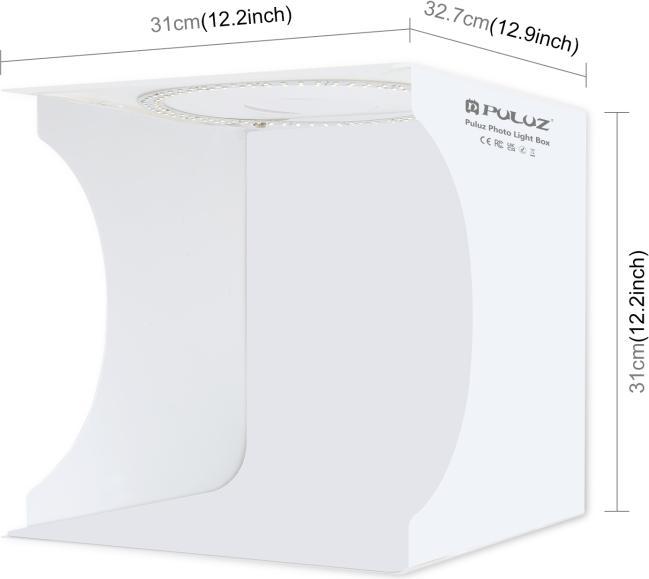 Produktbild Puluz Fotostudio mit integrierter LED Beleuchtung (33 cm, 33 cm)